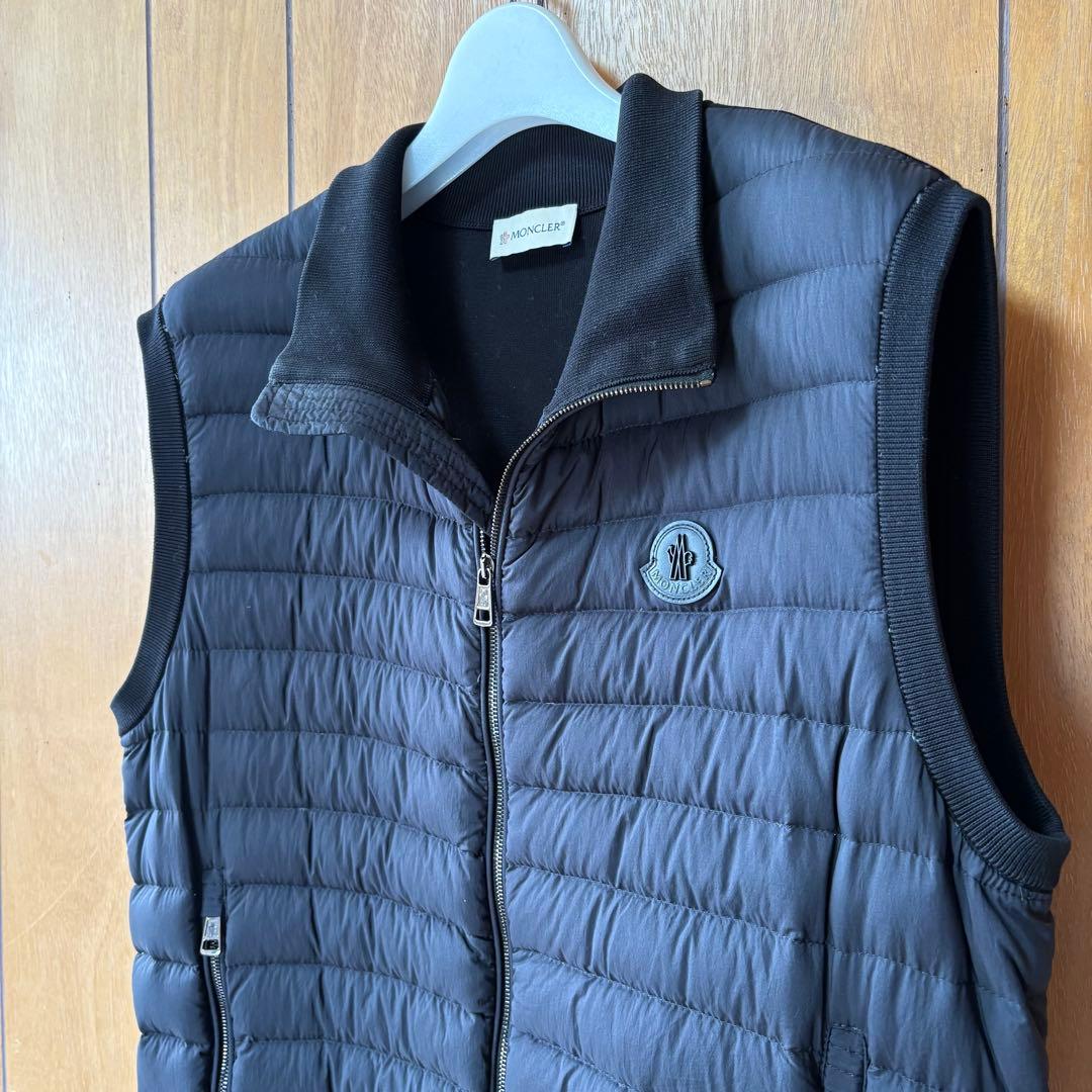 【美品】MONCLER モンクレール ニット切替ダウンジップアップベスト