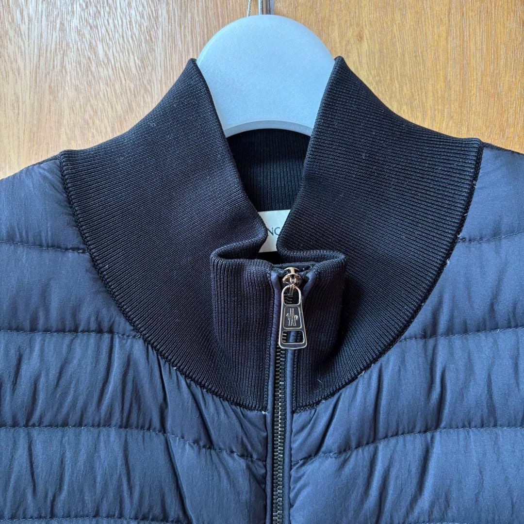【美品】MONCLER モンクレール ニット切替ダウンジップアップベスト