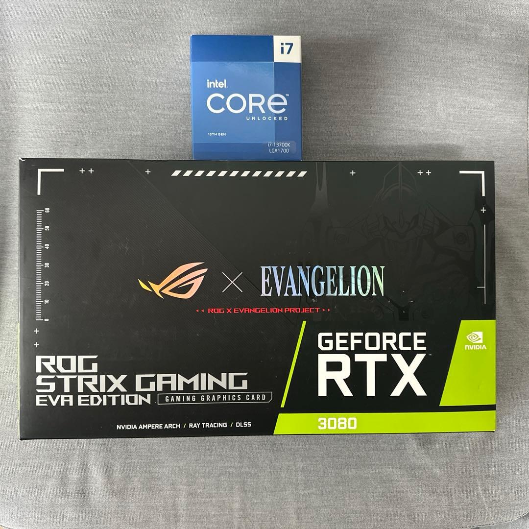 Intel i7-13700k と asus rog strix 3080 ev