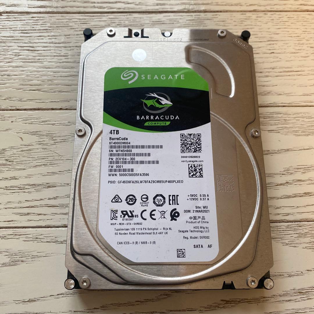Seagate Barracuda 4TB 内蔵型ハードディスク　使用少なめ