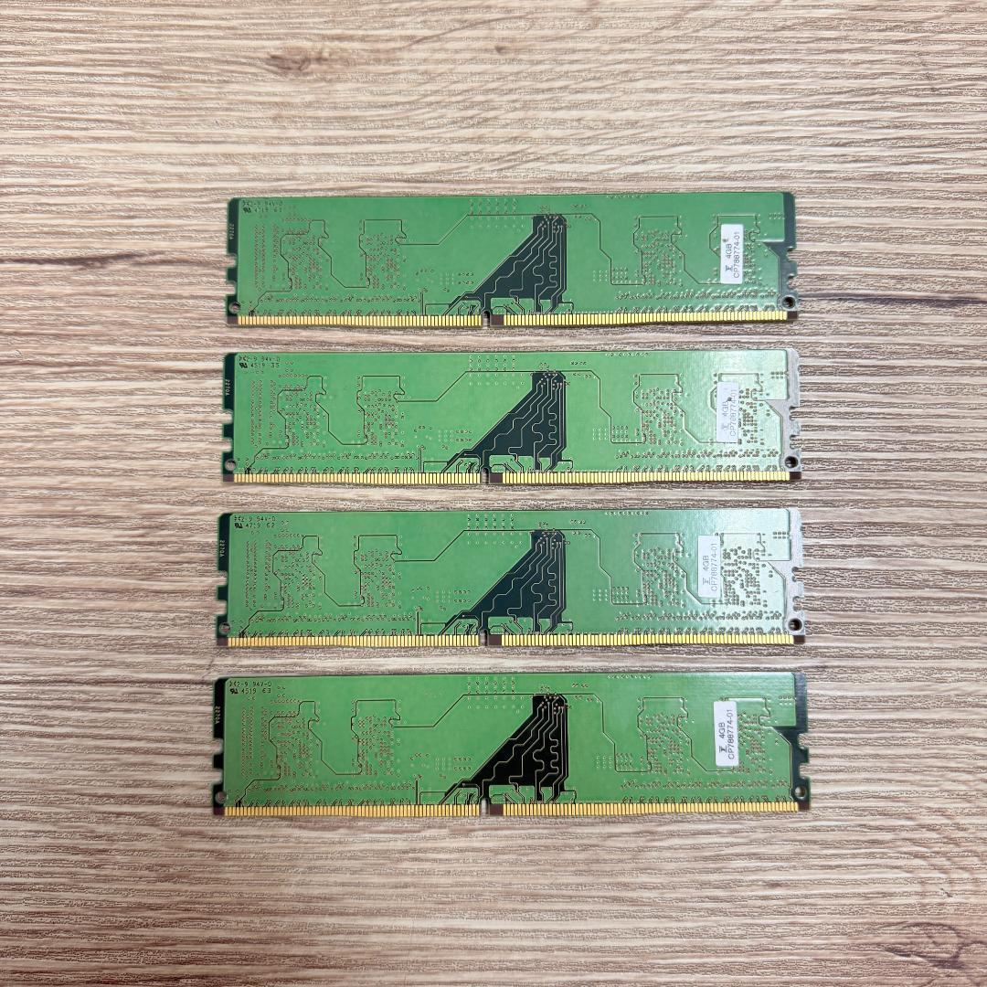 【Micron】 DDR4-2666V 4GB メモリ4枚セット計16GB