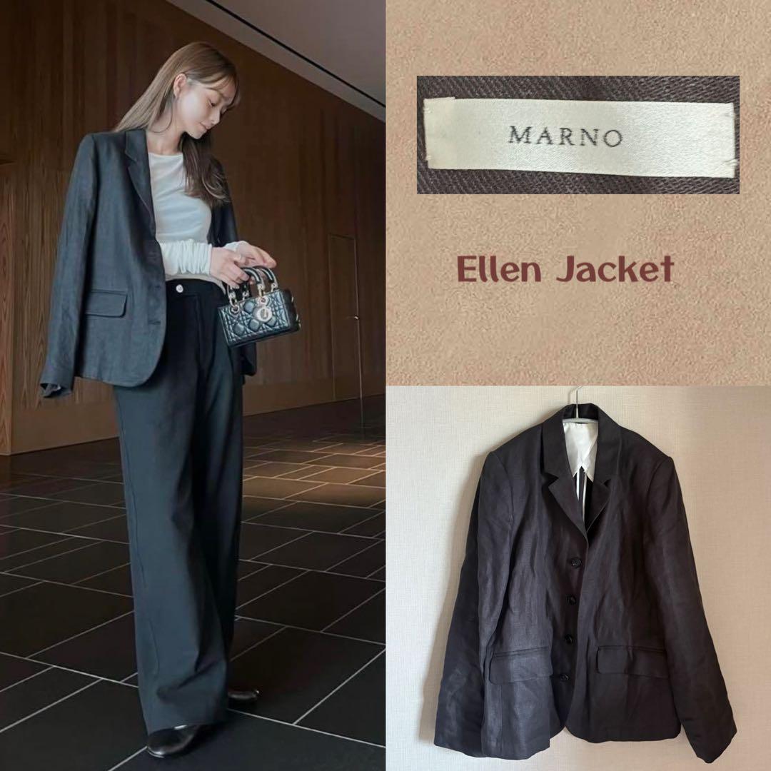 MARNO マーノ Ellen jacket black 丸林広奈
