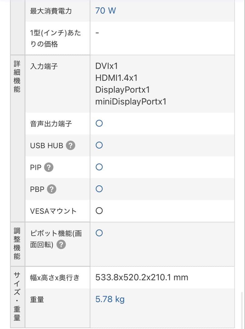 HP 24インチモニター K7B994A ※底面固定ねじ1箇所欠品