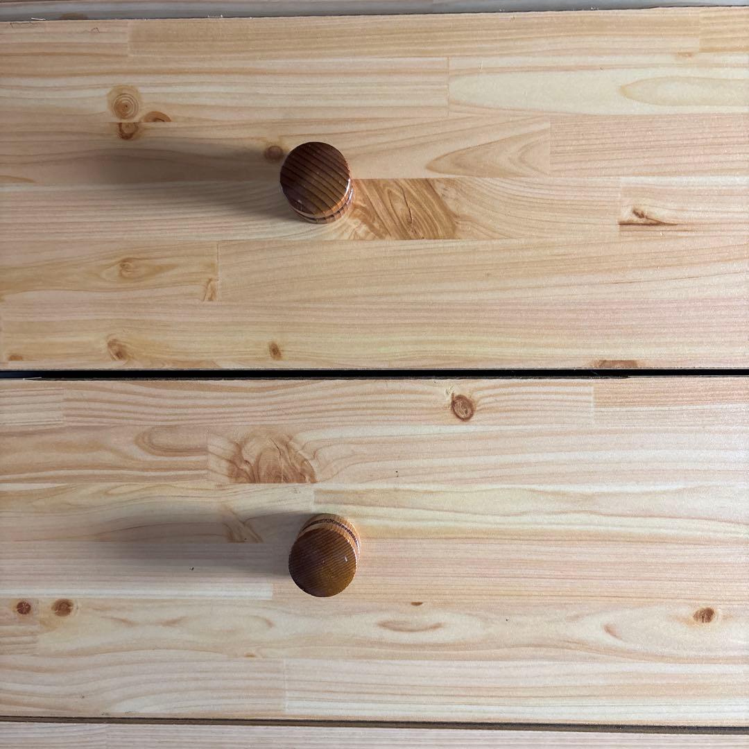 ナチュラルウッド 6引き出し ローチェスト