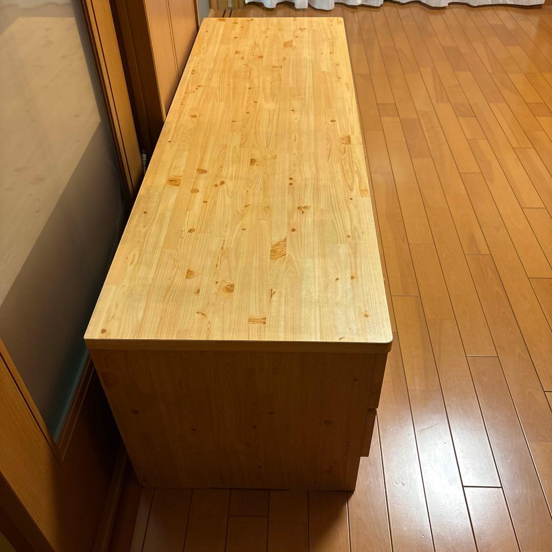 ナチュラルウッド 6引き出し ローチェスト