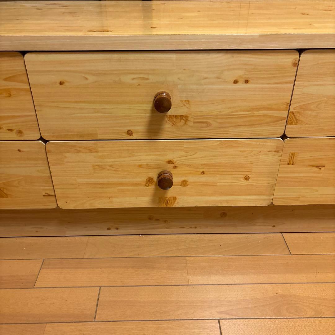 ナチュラルウッド 6引き出し ローチェスト