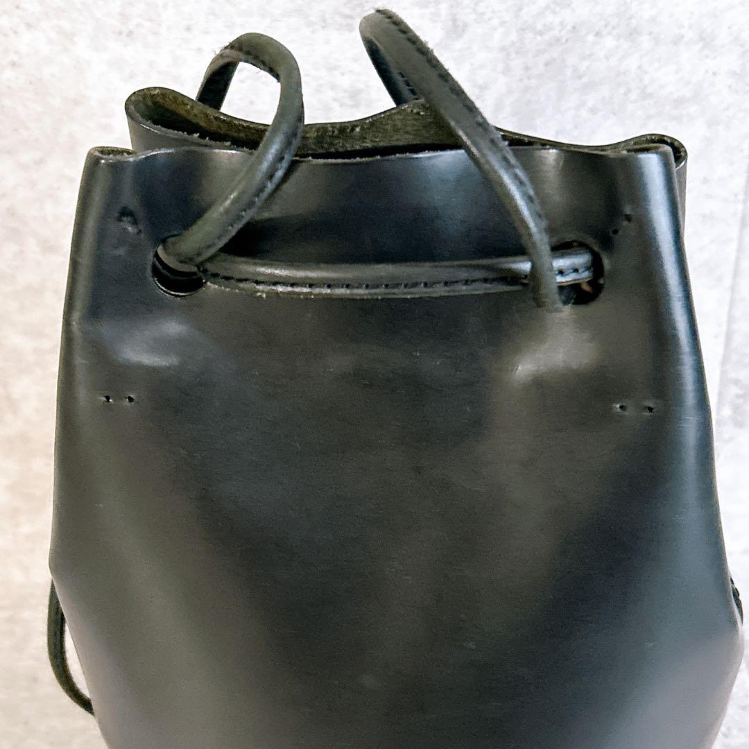 エバゴス ebagos カゴバッグ オイルショルダー 鏡付き 紅籐 レザー