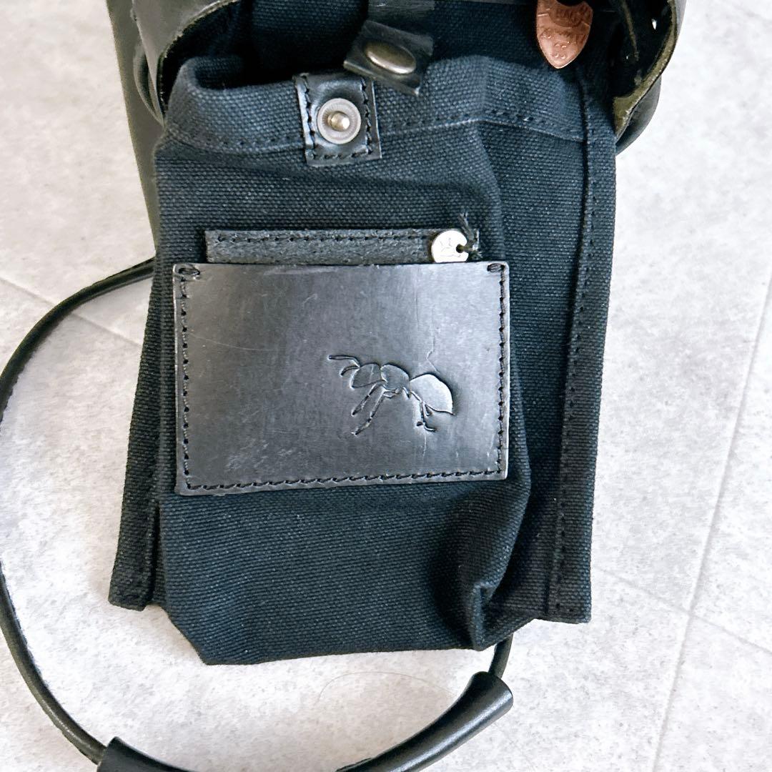 エバゴス ebagos カゴバッグ オイルショルダー 鏡付き 紅籐 レザー