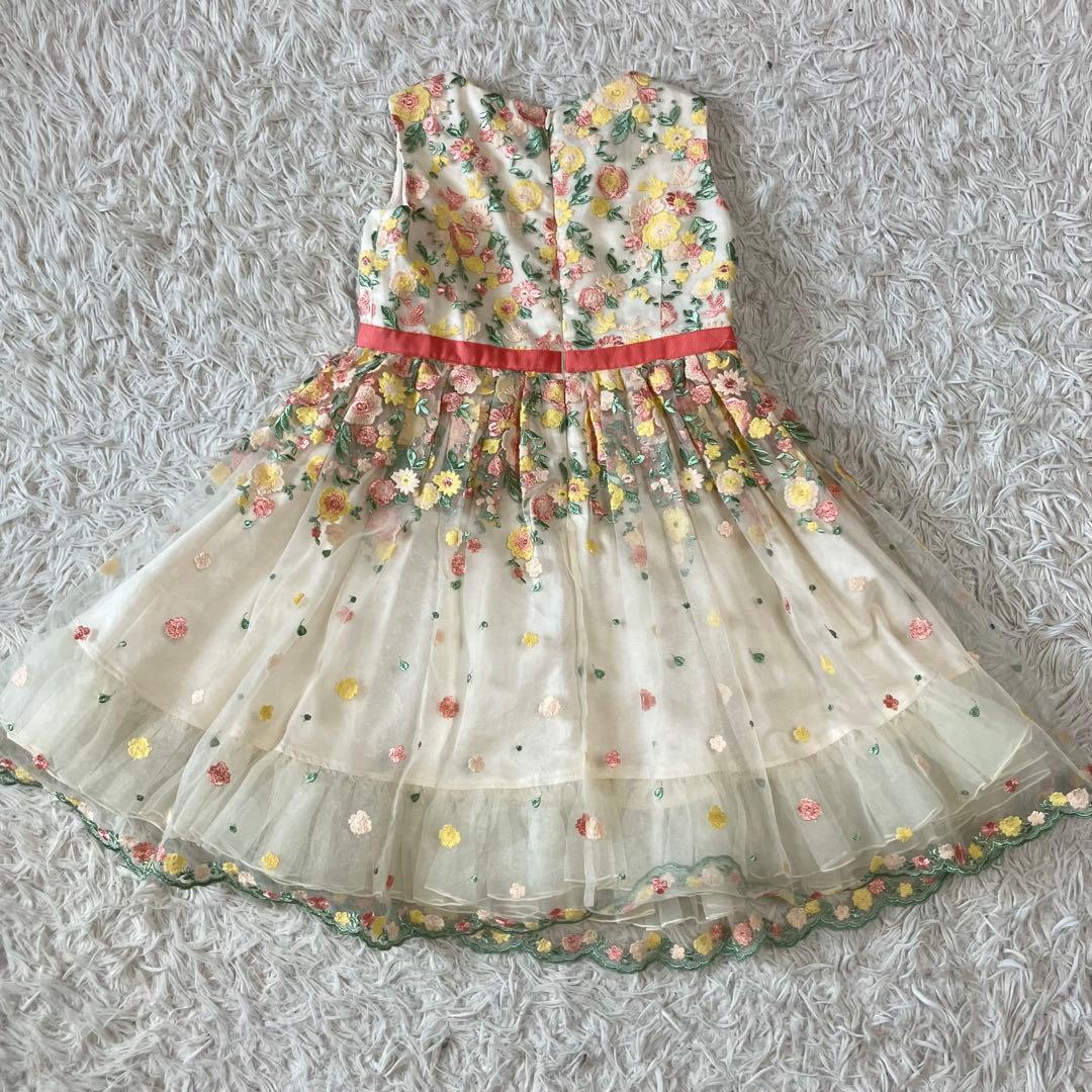 tocca BAMBINI 花柄刺繍チュールドレス　120 キッズドレス