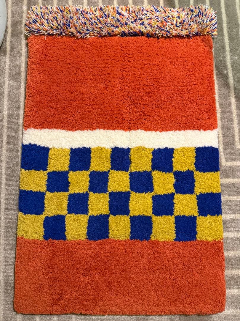 Miyoshi Rug Fatcutpacs チェック柄ラグ