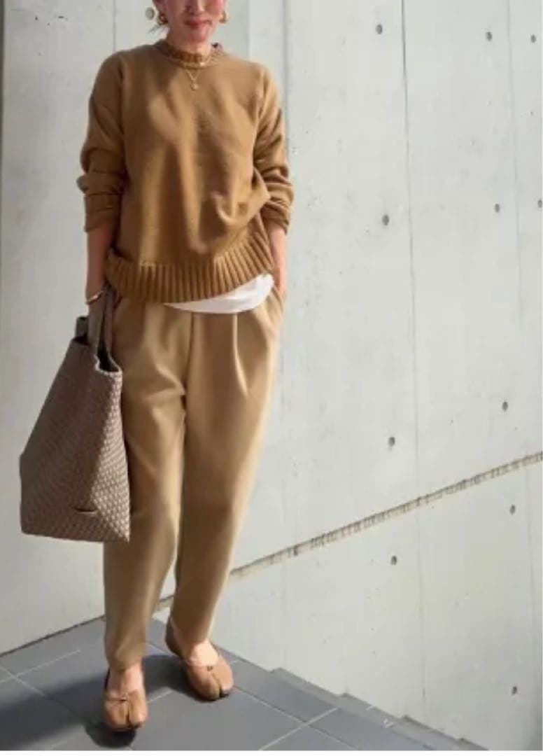 2025 AW Collectionふわもちパンツキャメル　38 新品