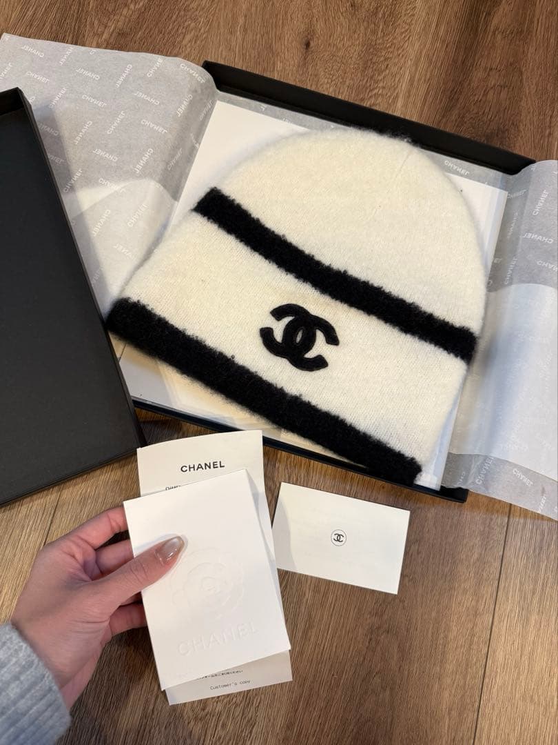CHANEL ニット帽 カシミヤ 美品