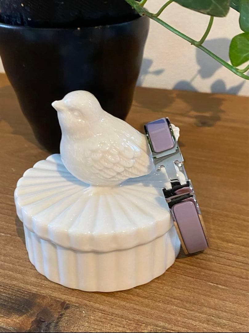 【HERMES エマイユ クリックH】バングル✨ラベンダー✨
