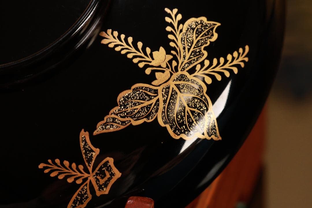 tatsuya　BJ133　時代輪島　加賀蒔絵　鶏図　吸物椀　十一客　木製