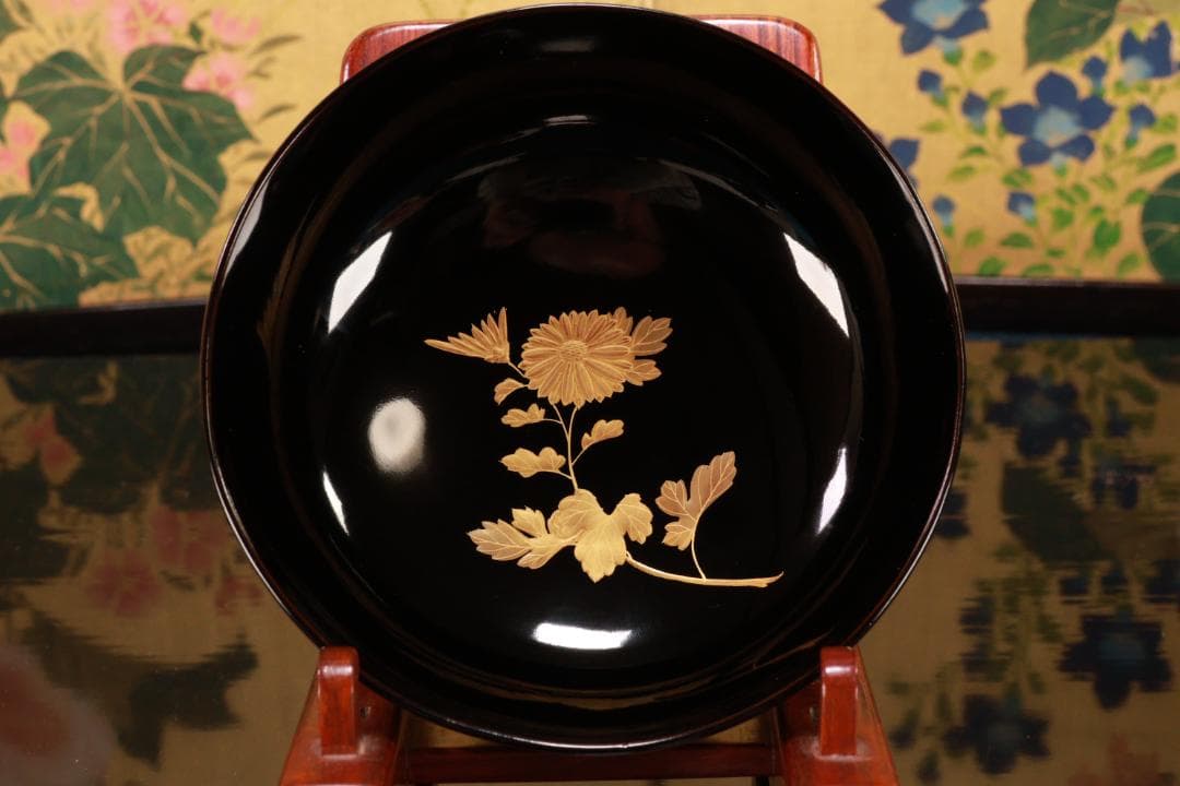 tatsuya　BJ133　時代輪島　加賀蒔絵　鶏図　吸物椀　十一客　木製