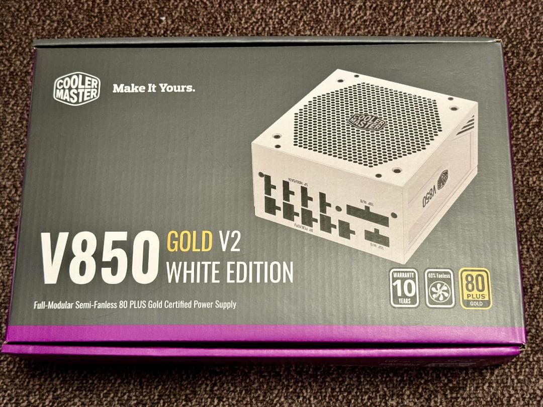 電源ユニット Cooler Master V850 GOLD V2 WHITE EDITION