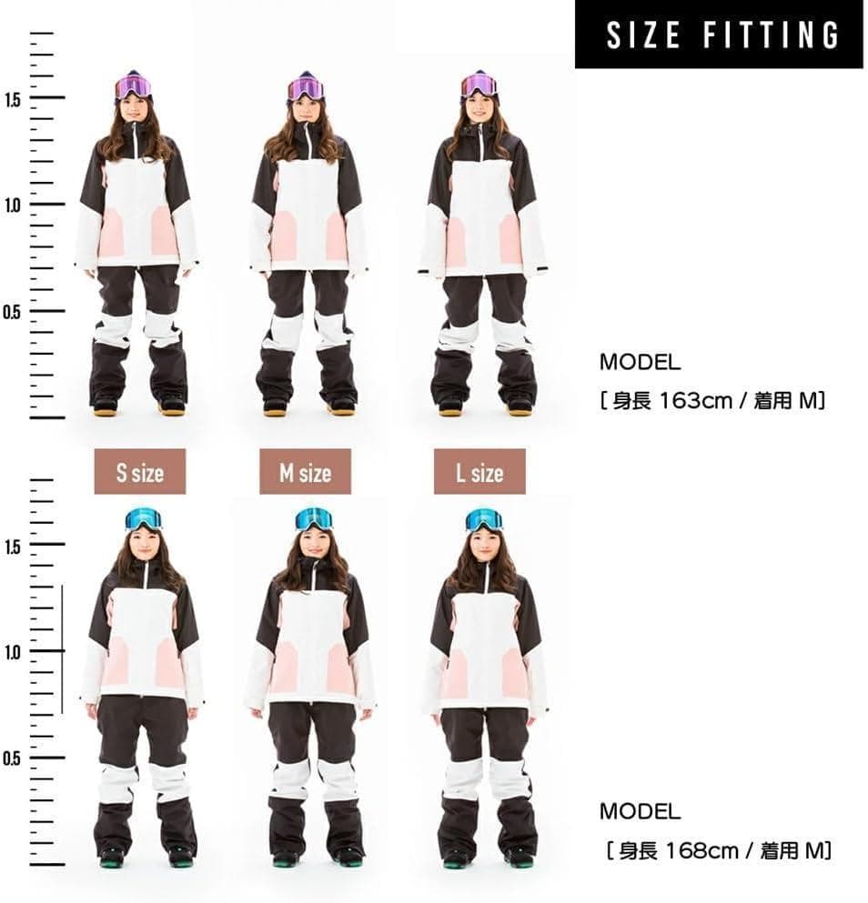 超美品⭐️スノーボードウェア レディース スキーウェア 上下セット　ベージュ　L