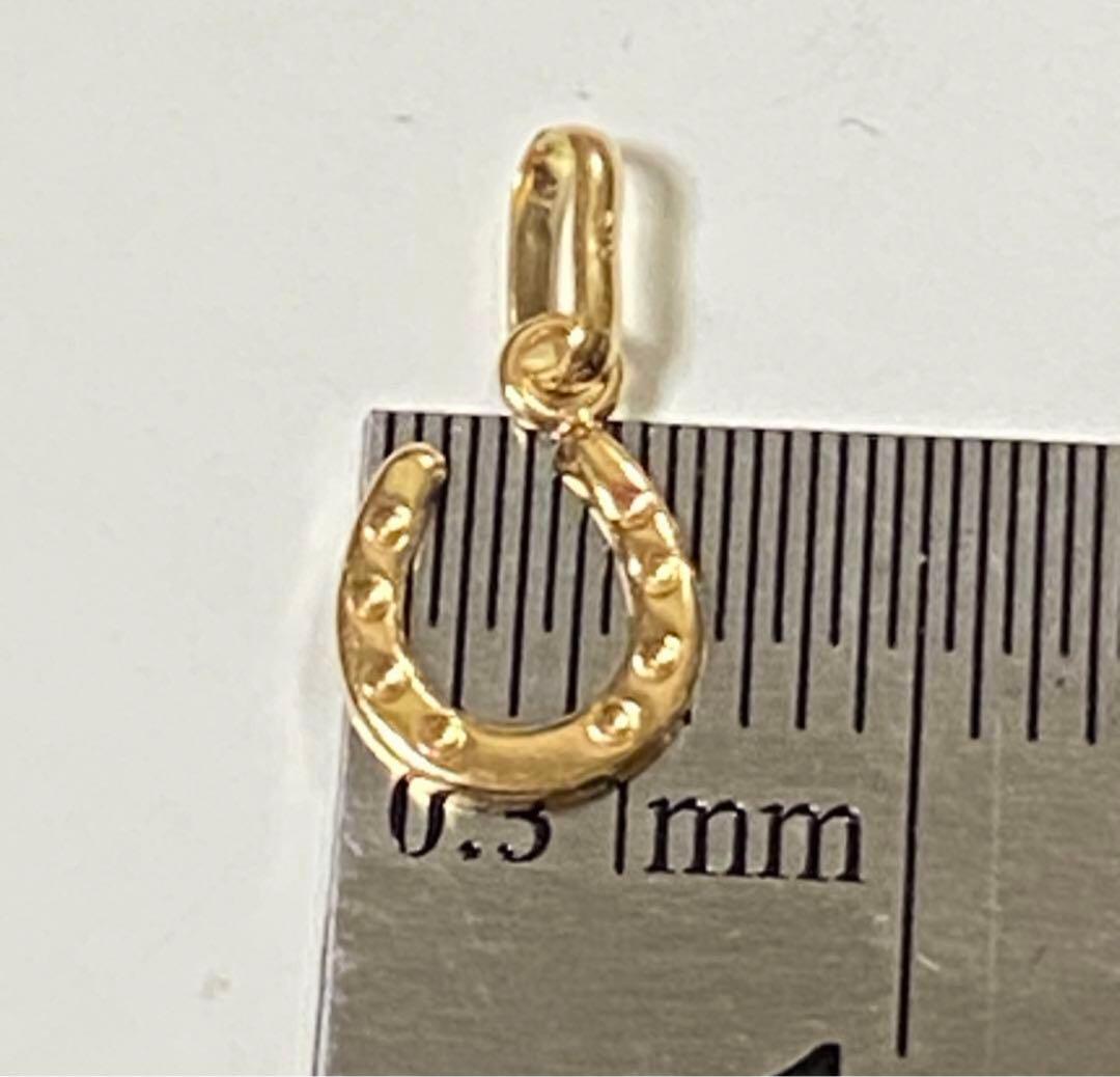 K18 ミニ蹄鉄　ペンダント　18金