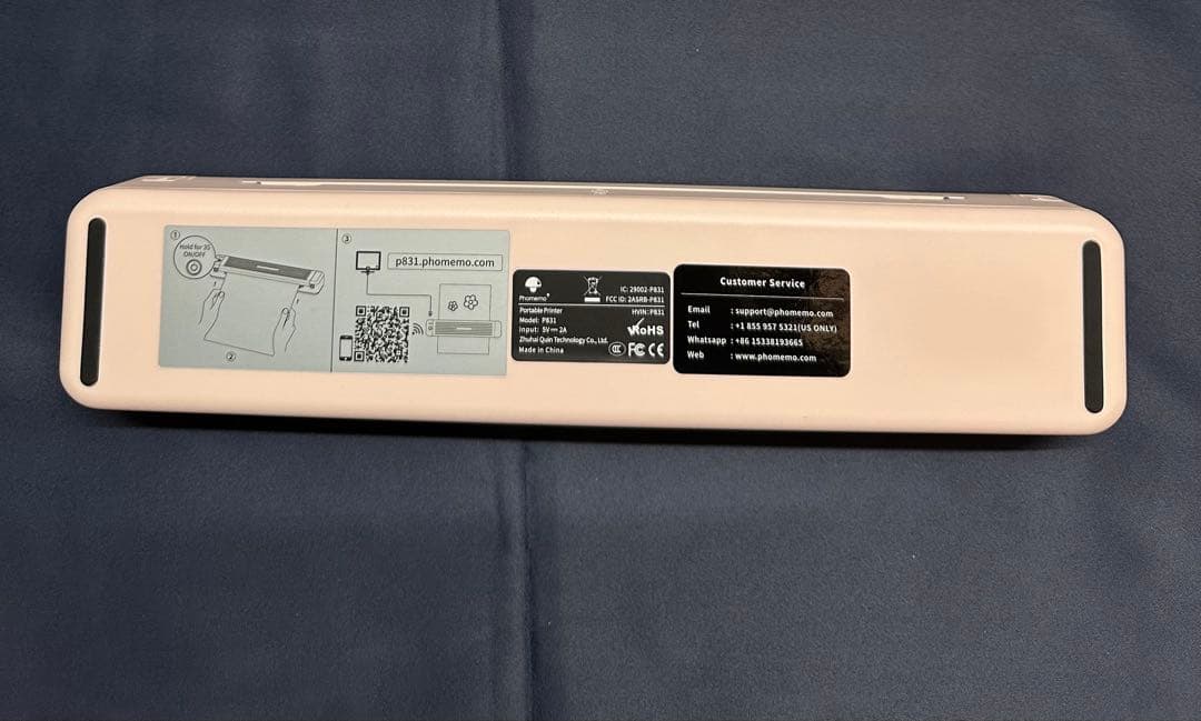 Pmo M831 モバイルプリンター 無線サーマルプリンターピンク色