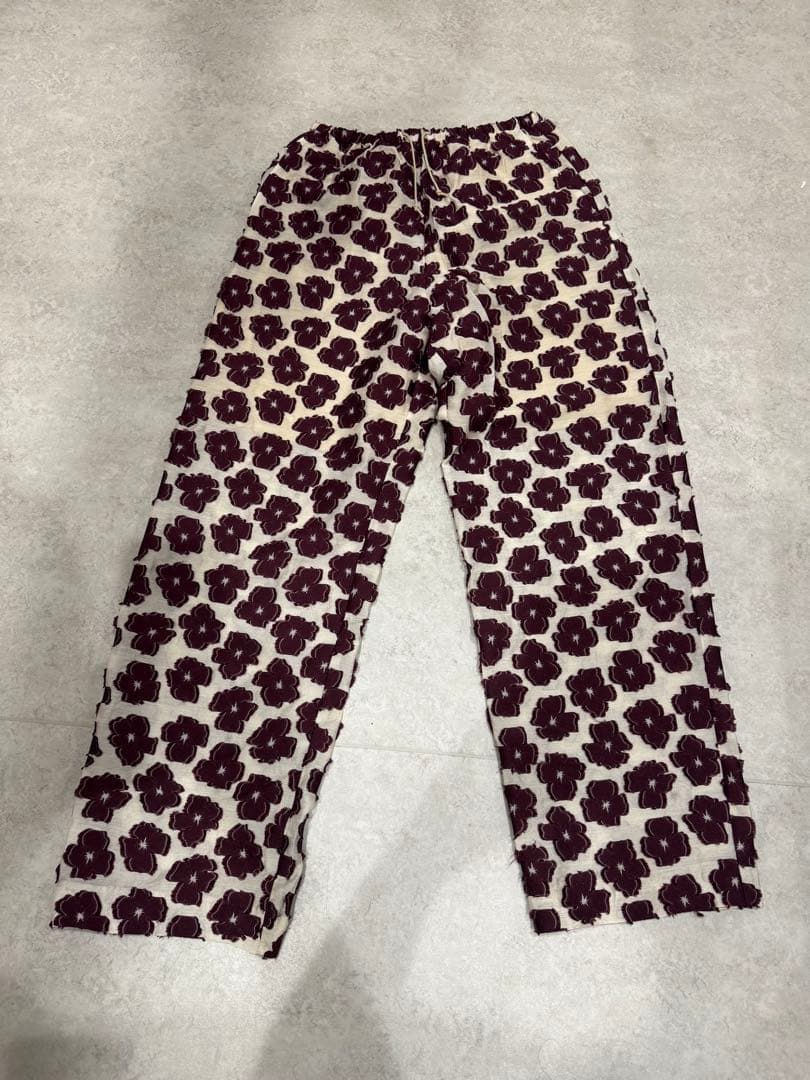 roku 6 フラワー ジャカードパンツ