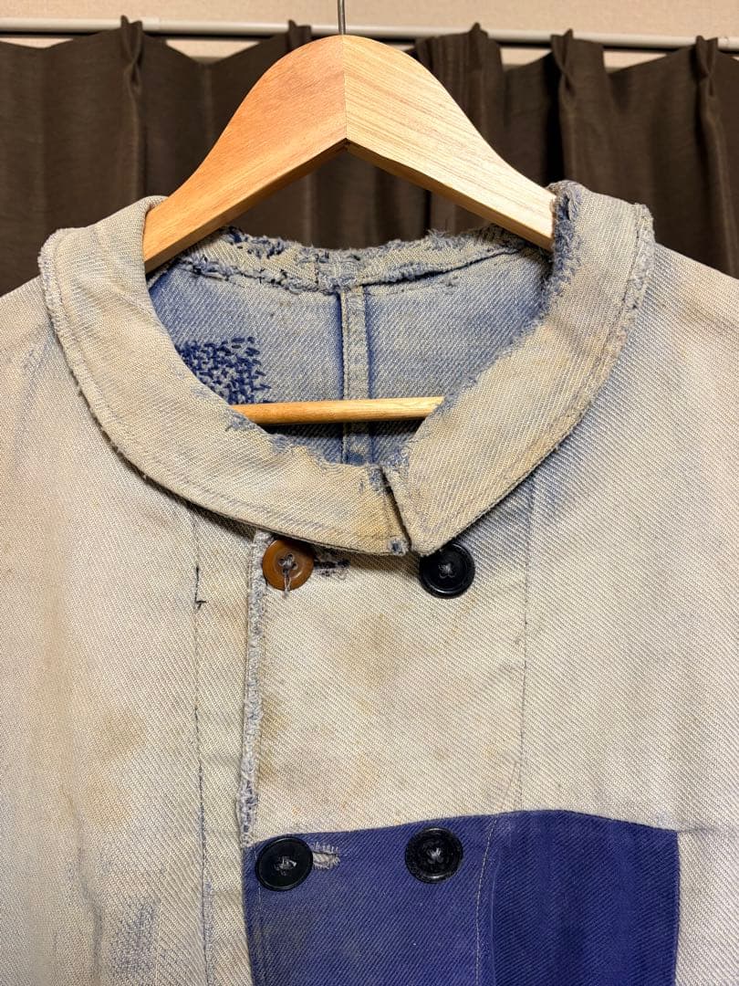 30s ダブルブレスト コットンツイル フランス ビンテージ