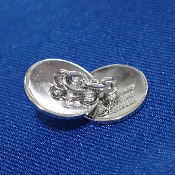 美品 HERMES エルメス セリエ カフスボタン シルバーカラー カフリンクス