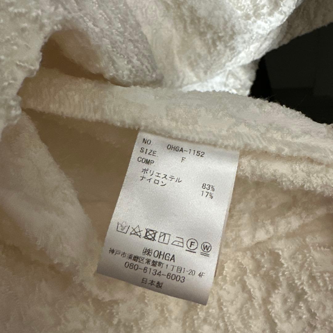 美品　OHGA PUFF TUNIC ホワイト