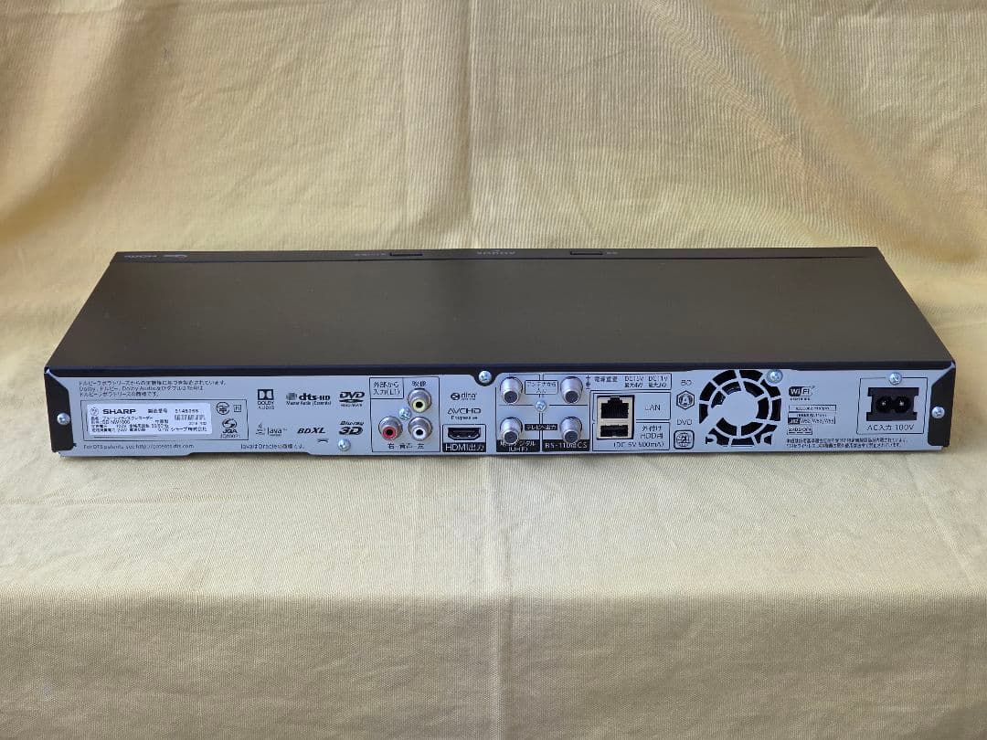 SHARP AQUOS BDレコーダー BD-NW1000　2016年製 整備品