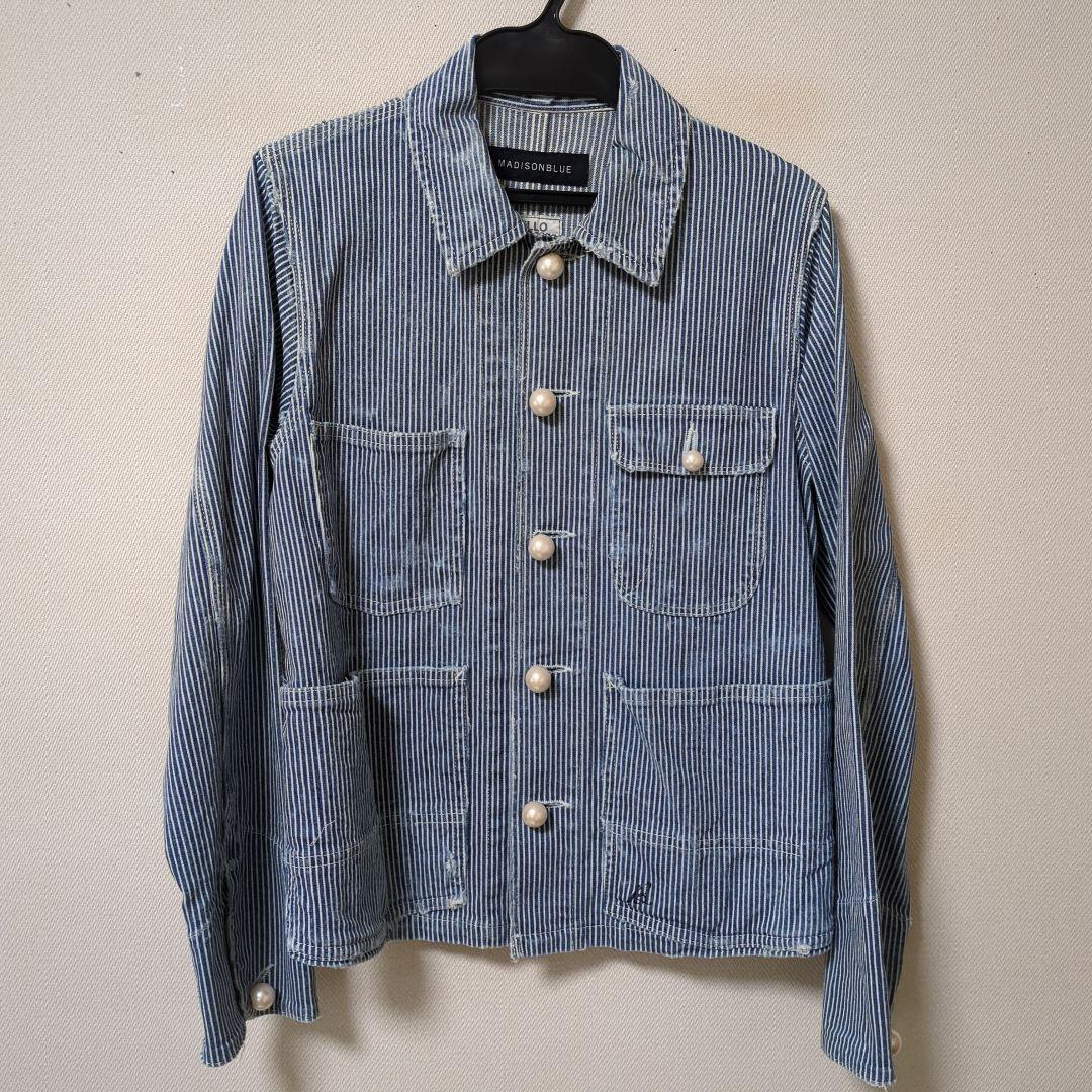 ✿マディソンブルー✿ヒッコリーカバーオール　ダメージ加工有り00サイズ新品未使用