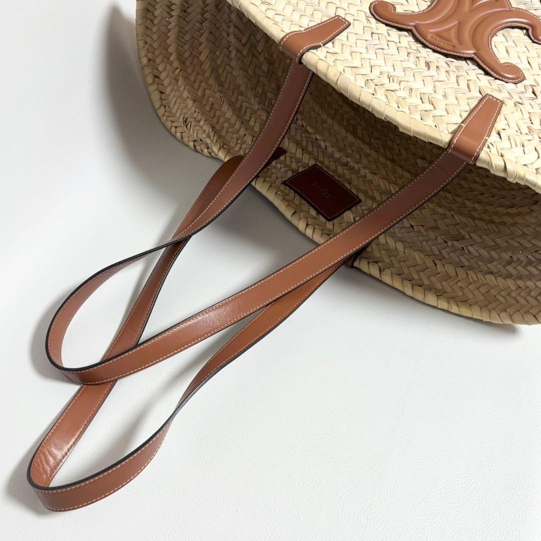 CELINE / トリオンフ クラシックパニエ ミディアム タン かごバッグ