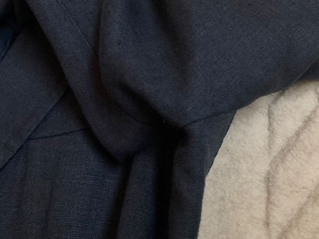 アルフォンソシリカ テーラードジャケット 44 ネイビー 麻