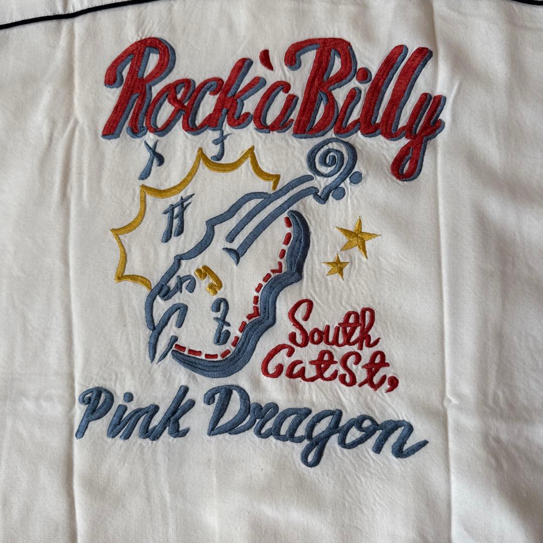 Pink Dragon Rockabilly シャツ　ボウリングシャツ