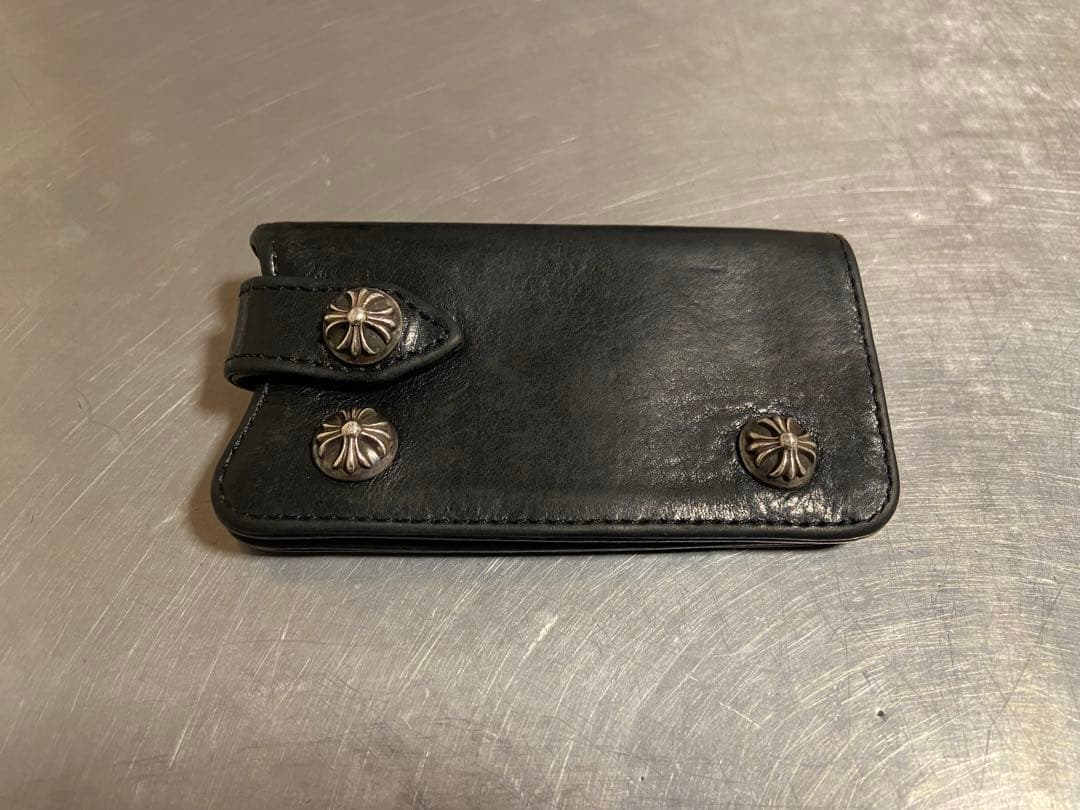 CHROME HEARTS クロムハーツ　クロスボールボタン　レザーキーケース