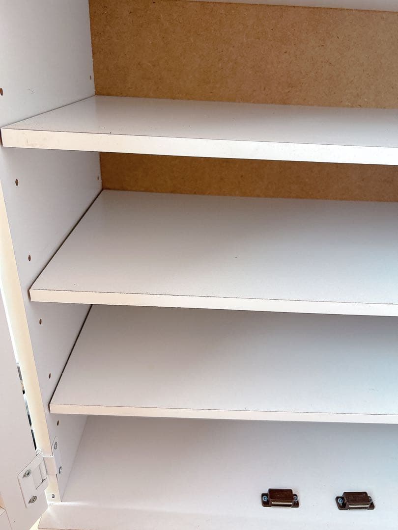 ホワイト　大理石　靴箱　シューズラック　ルーバー扉