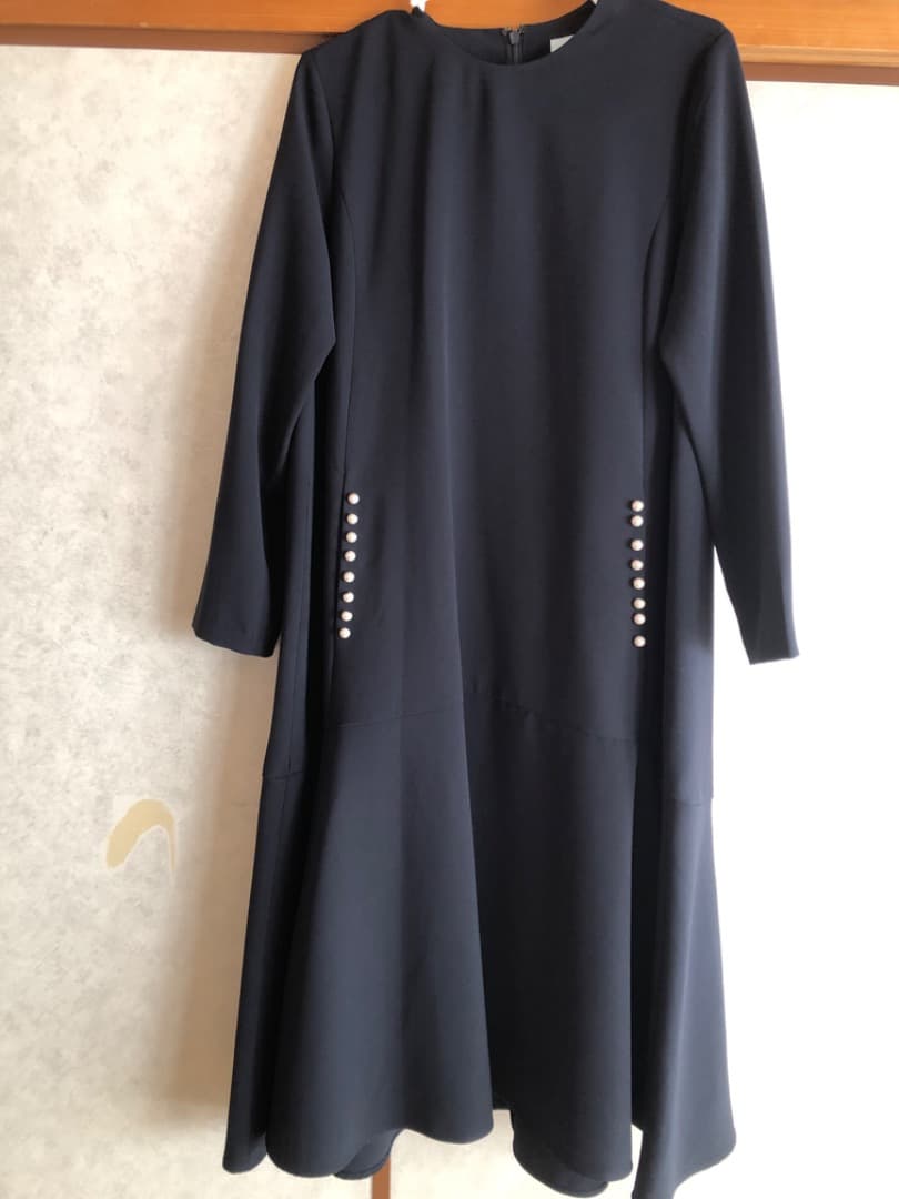 着用１回のみ　美品　組曲　セレモニー　フォーマル　ワンピース　ネイビー