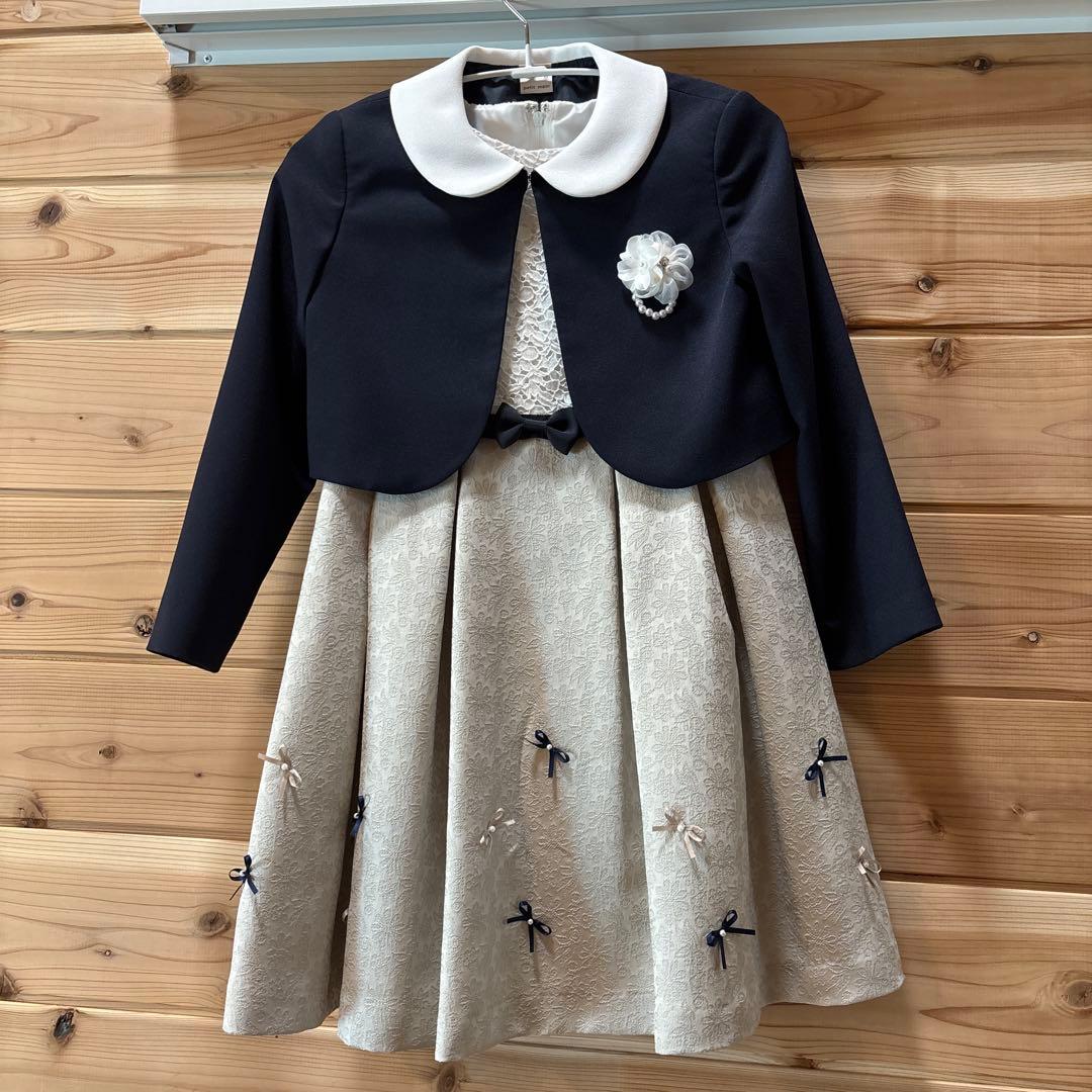 プティマイン　入学式　卒園式　130 女の子　フォーマルドレス