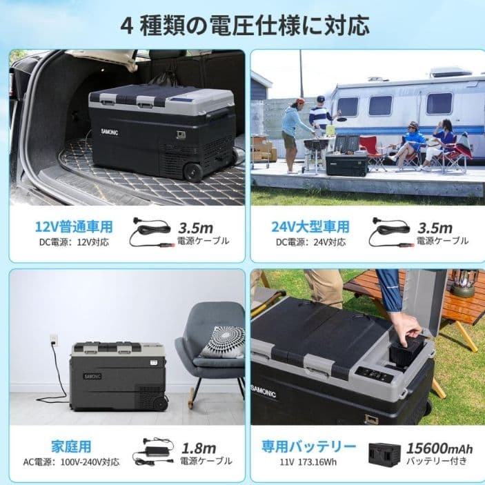 PUKU PUKU専用大容量35Ｌ車載冷蔵庫 モバイルバッテリー、キャスター付き