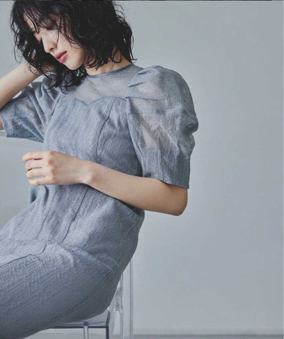 【美品】niana ANDRESD　アンドレスド レタリングレースドレス　結婚式