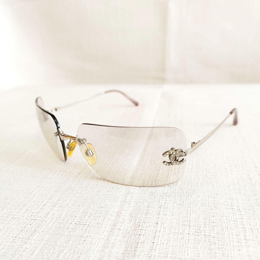 シャネル　サングラス　4017-D　ツーポイント　リムレス　ココマーク　ビジュー