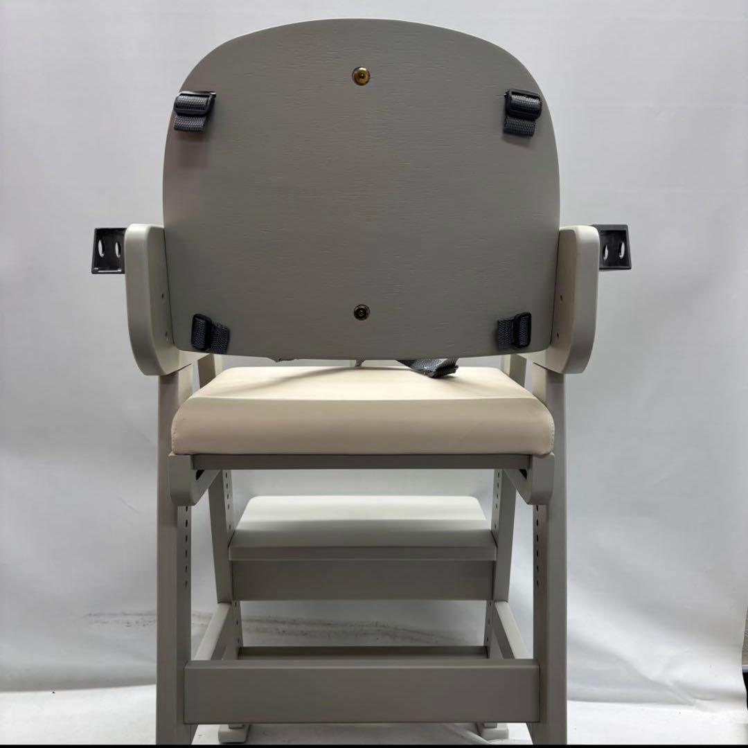 タンスのゲン高さ調節11段階 座面スライド テーブル付ベビーチェア/アイスグレー