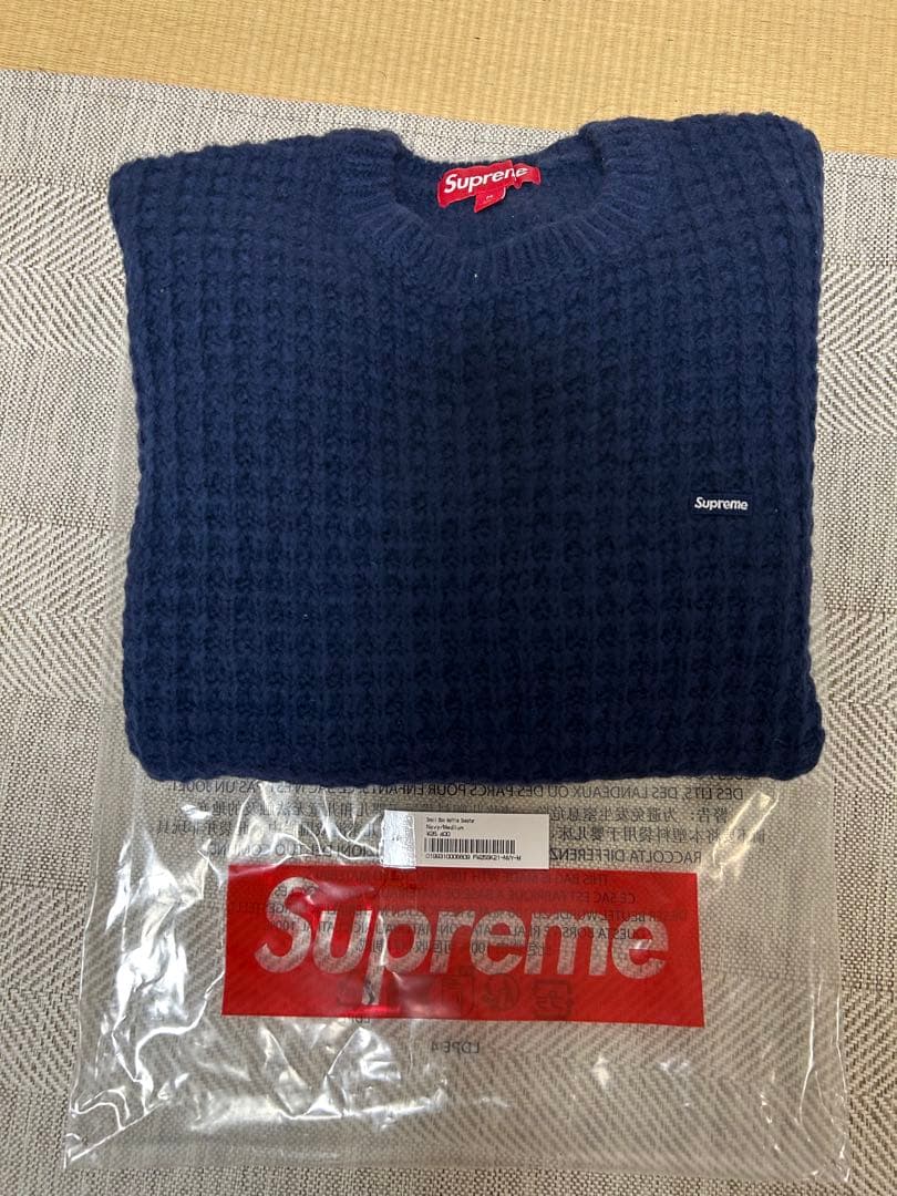 Supreme Small Box Waffle Sweater Mサイズ