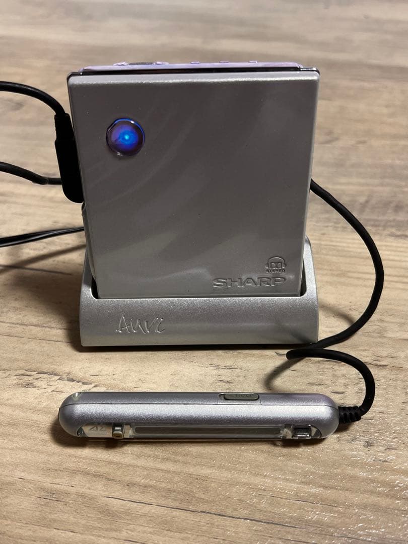 SHARP ポータブルMDプレーヤー Auvi 充電スタンド付き