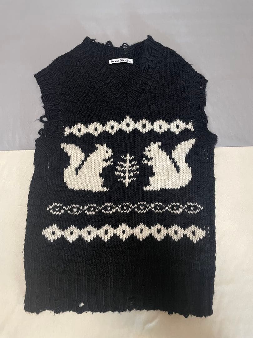 Acne Studios リス　ダメージニットベスト L