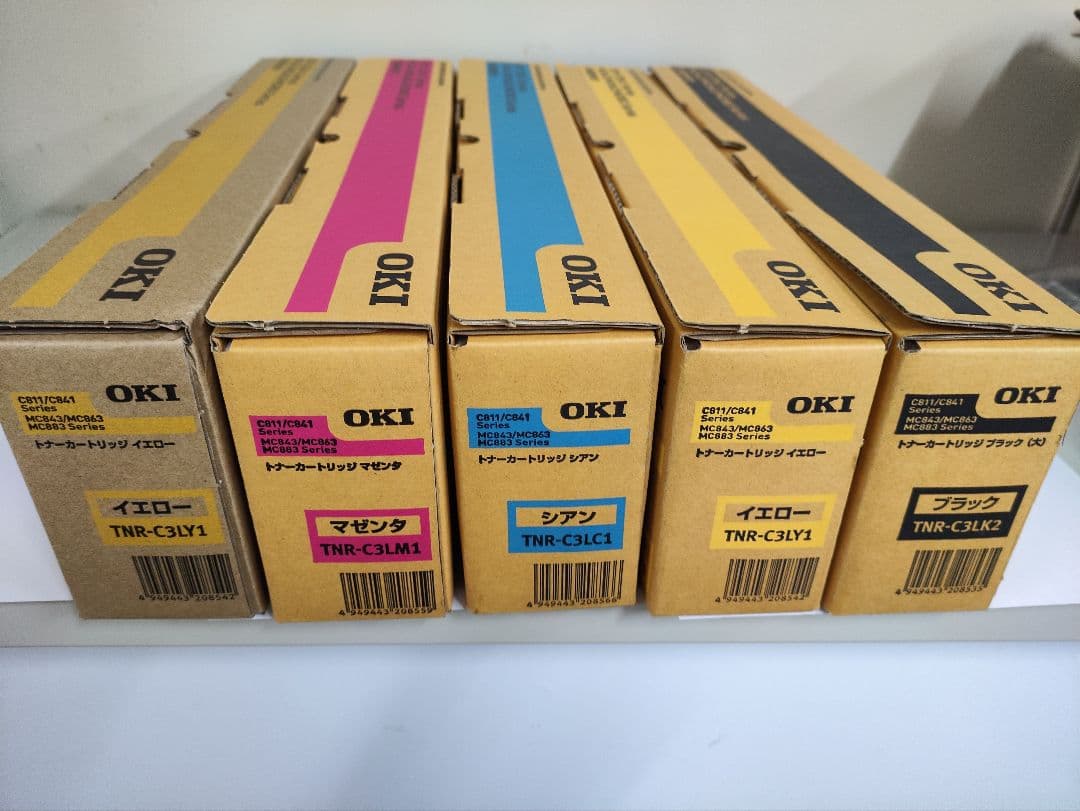 OKIプリンタ 純正トナー 5本セット