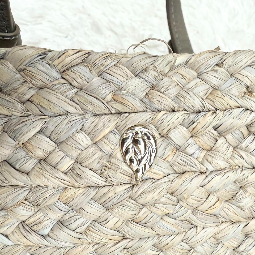 【美品】ヘレンカミンスキー 2way ラフィア かごバッグ ショルダーバッグ