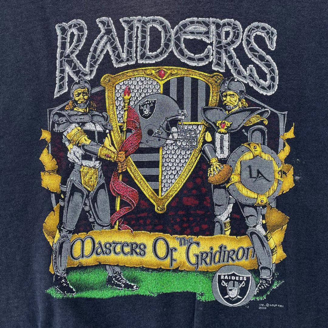 【1991年USA製】鬼フェード NFL レイダース スウェット ビンテージ