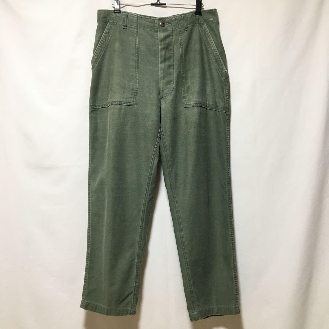 60s ベイカーパンツ コットン100 ボタンフライ us army オリジナル