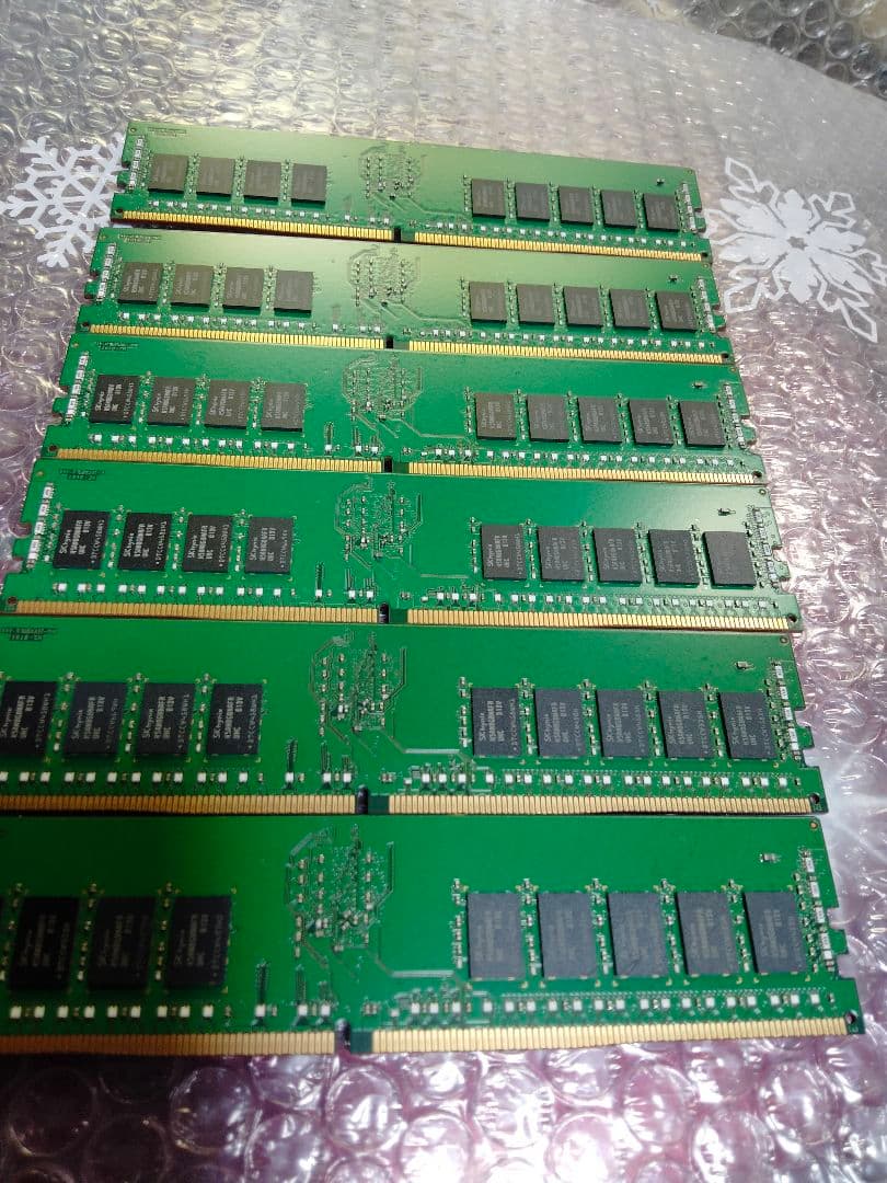 96GB 16GB ×6枚 DDR4 ECC メモリ PC4-2400T SK