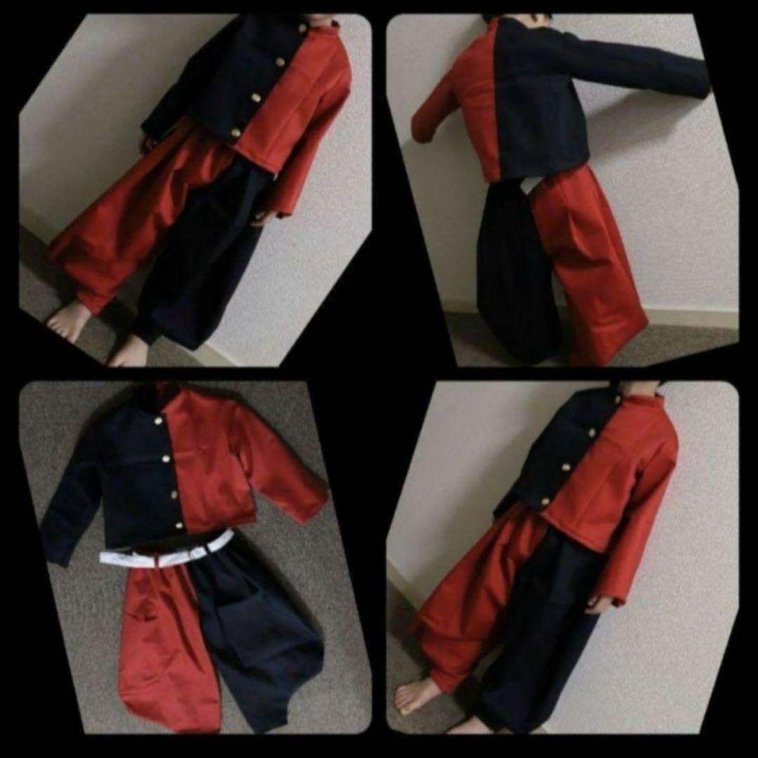 150.短ラン、ボンタン、裏地赤、赤ベルト