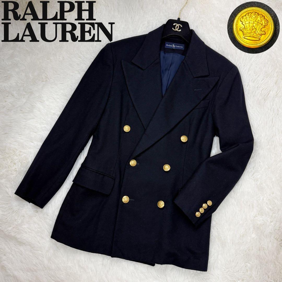 美品♡ラルフローレン 金ボタン 紺ブレ テーラード ダブル ジャケット